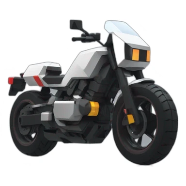 Futuristic moto 8bits in profile sticker