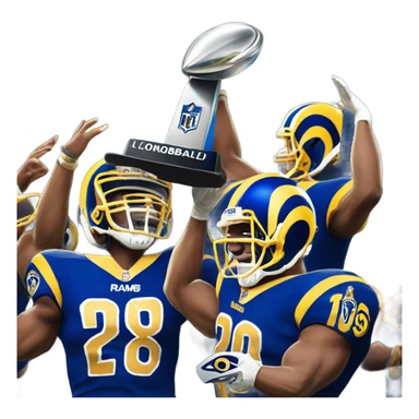 La rams winning the nfl superbowl  sticker