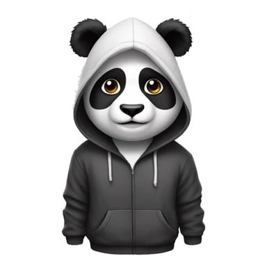 Panda with a hoodie  sticker