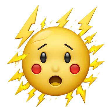 Smiley foudroyé orage sticker