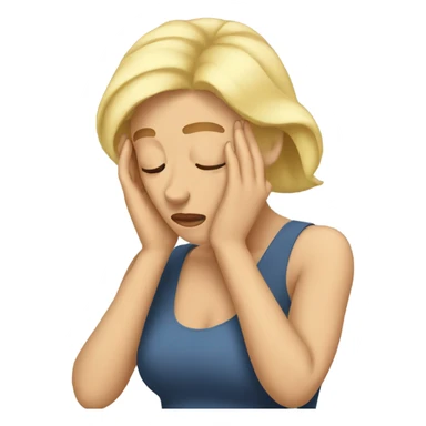 Blond woman who is facepalming sticker