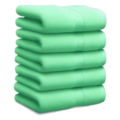 mint stacked towels sticker