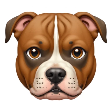 brindle staffordshire bull terrier head sticker