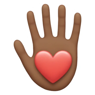 Make a heart out of your fingers with heart on top sticker