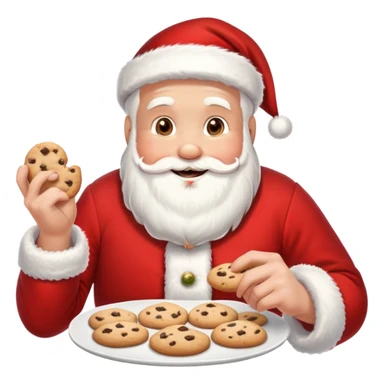 Santa making cookies sticker