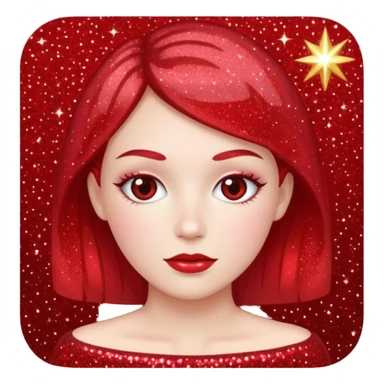 Recrutador Vermelho Glitter sticker