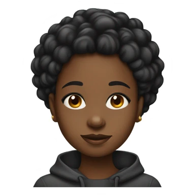 Black cute girl sticker