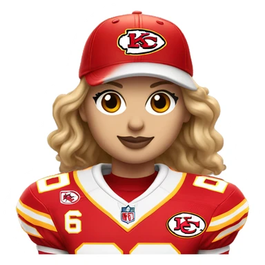 Taylor swift in chiefs Jersey sticker