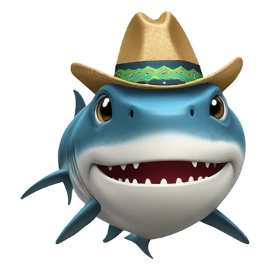tiburón con sombrero de copa sticker