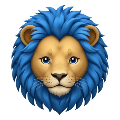 lion bleu sticker
