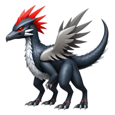 Shiny Nargacuga-Silvally-Fakémon-hybrid-creature (full body)  sticker