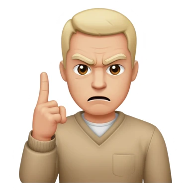 guy with middle finger sticker