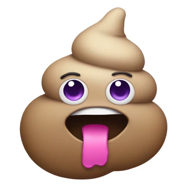 Poop with purple lines sticker
