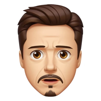 suprised tony stark sticker