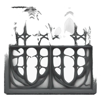 Black gothic window sticker