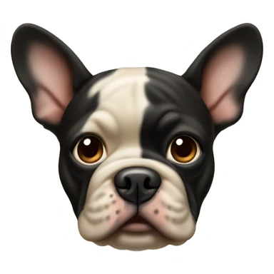 beige and black french bull dog sticker