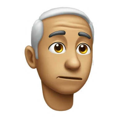 Nodding head no with thumb down  sticker