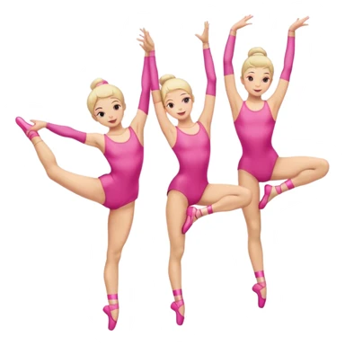 Acrobatic in pink leotards sticker