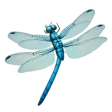 Blue dragonfly with thin delicate body  sticker