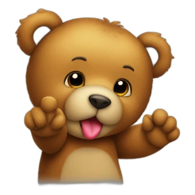 Teddy bear blowing kiss  sticker