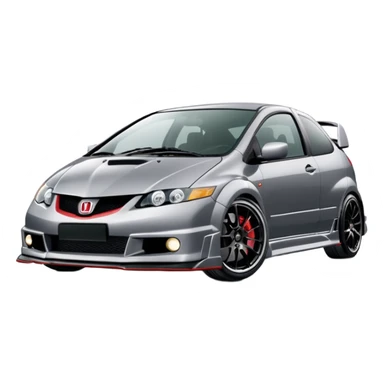 2004 grey Honda civic type r ep3 sticker