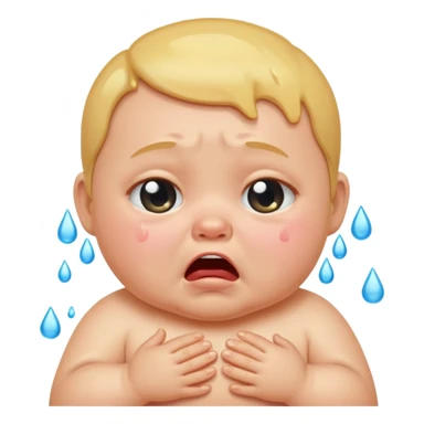 Crying baby sticker