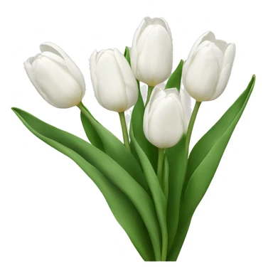 White tulips  sticker