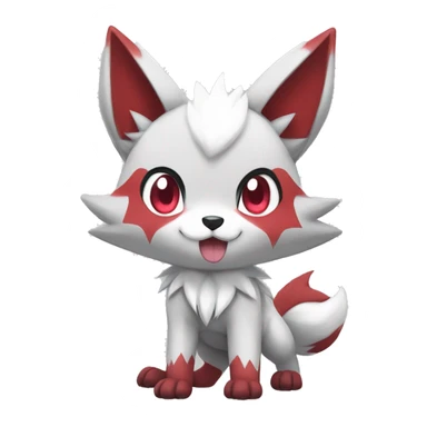 Kawaii Chibi Poochyena-Zangoose-Lycanroc-Pokémon Full Body sticker