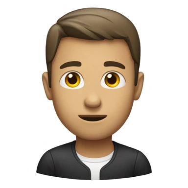 A person who thinks looks to the left side and partially forward. sticker