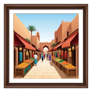 Marrakech souk sticker