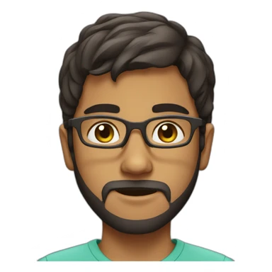 Pakistani boy  has a beard and wears glasses   sticker