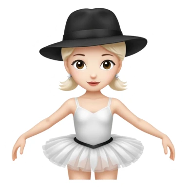 A balerina in with a gangster style sticker