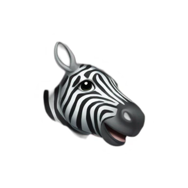 Zebra in the jungle eats cotton candy sticker