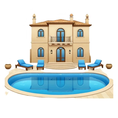 villa with pool sticker
