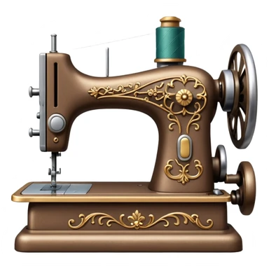 a light brown old fashioned sewing machine sticker