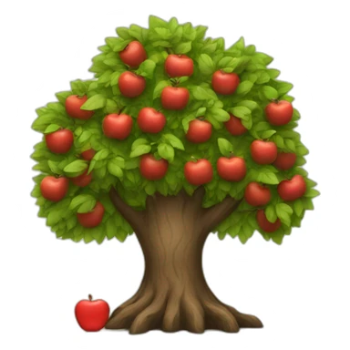 adam and apple tree sticker