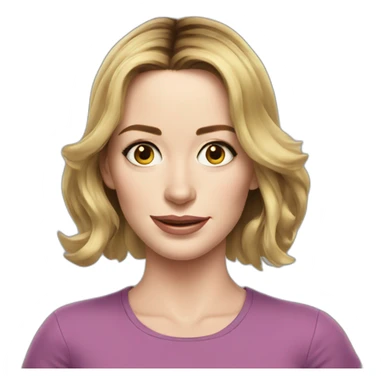 emily blunt cartoon wearing tee sticker