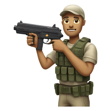 Human width gun for softair  sticker