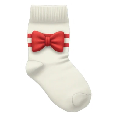 Socks w bow sticker