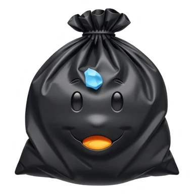 a black plastic bag sticker