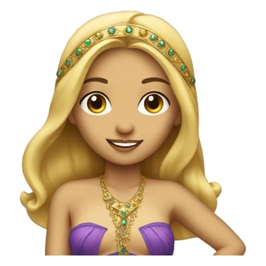 Blonde Girl Emoji who is a belly dancer sticker