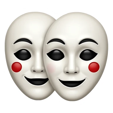 Tragedy and comedy mask happy and sad  sticker