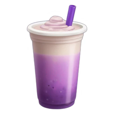 Purple milk tea with boba with no cream sticker