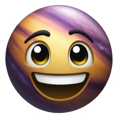 Planet mercury happy face sticker