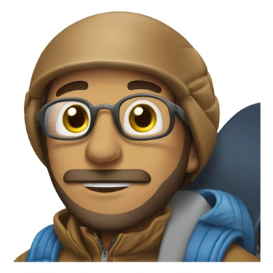 Jewish man snowboarding sticker