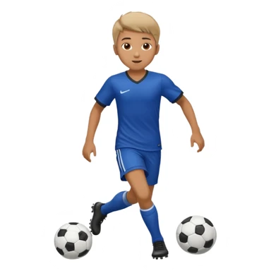 boy playing soccer  sticker