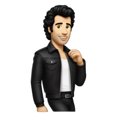 travolta grease sticker