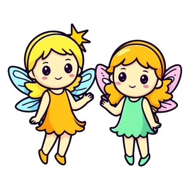 Sun Fairy Sisters sticker