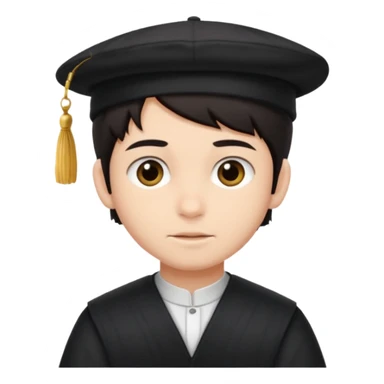 young boy dark hair with yalmulke on sticker