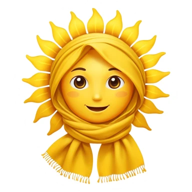 Sun wearing a scarf  sticker
